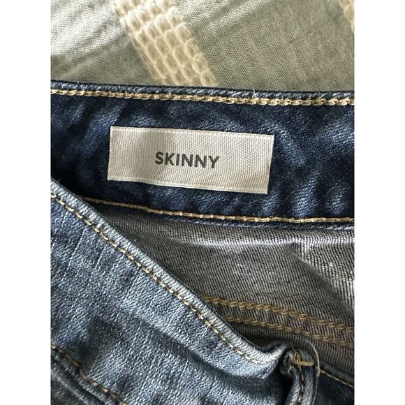 Torrid Eyelet Ankle Cropped Capri Skinny Denim Low Rise Blue Jean Medium Wash 16 - Picture 5 of 6